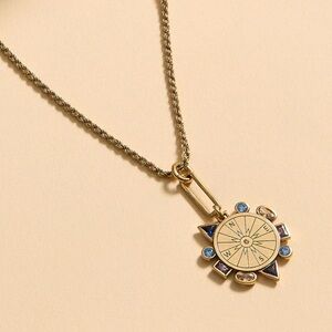Mignonne Gavigan Gold and Blue Compass Necklace